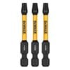 DeWALT FLEXTORQ 57mm TX25 Screwdriver Bit 3 Pack DWAF2TX25IR3