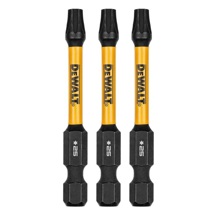 DeWALT FLEXTORQ 57mm TX25 Screwdriver Bit 3 Pack DWAF2TX25IR3