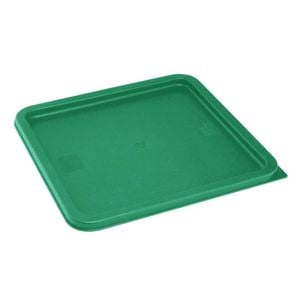 Hygiplas Square Food Storage Container Lid Colour Coded Green Large 295x295mm Commercial Kitchen Storage