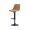 Urban Style Gary Bar Stools Gas Lift Black Metal Tan Pu Pair