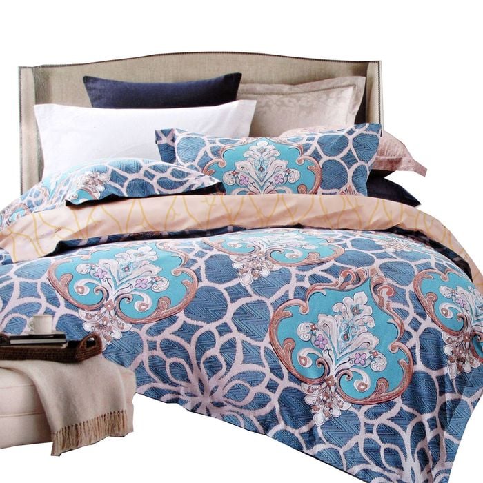 Bloomington 250TC Cotton Reversible Quilt Cover Set Kelsey Queen