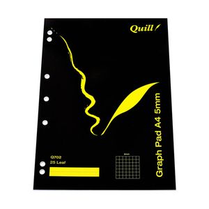 Quill Graph Pads 25pg (A4) (5mm)