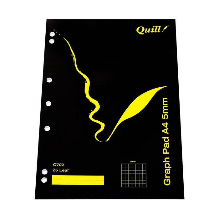 Quill Graph Pads 25pg (A4) (5mm)