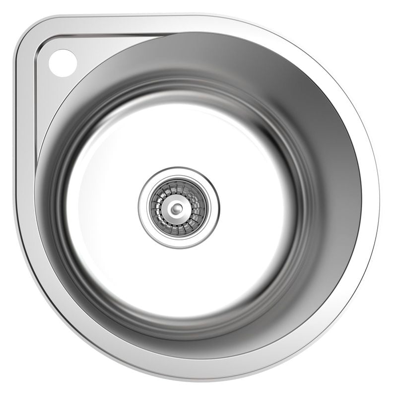 Resonance Single Bowl Round Sink with Tap Landing