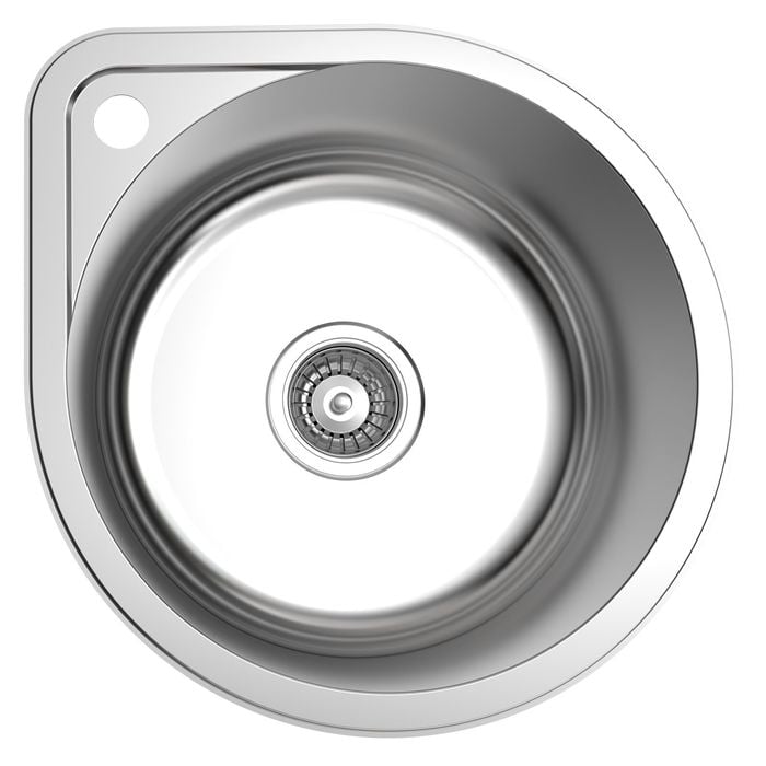 Mondella Resonance Single Bowl Round Sink With Tap Landing