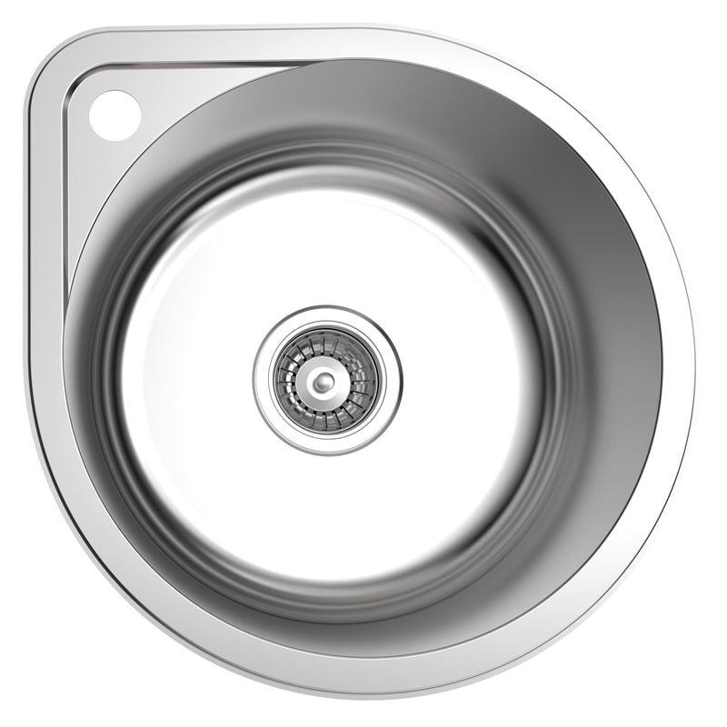 Resonance Single Bowl Round Sink With Tap Landing