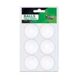 6pc Formula Sports 40mm Table Tennis Balls Set Ping Pong Game Training White