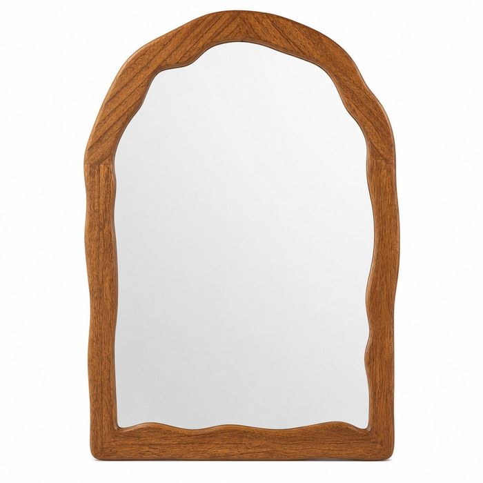 SK Designer Living | Soren Arched Wood Wall Mirror | 87cm