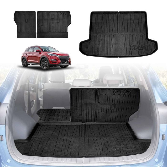 Boot Liner Back Seat Protector for Hyundai Tucson 2015-2021 Heavy Duty Cargo Trunk Kick Mats