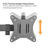 Brateck Dual-monitor Steel Articulating Monitor Mount