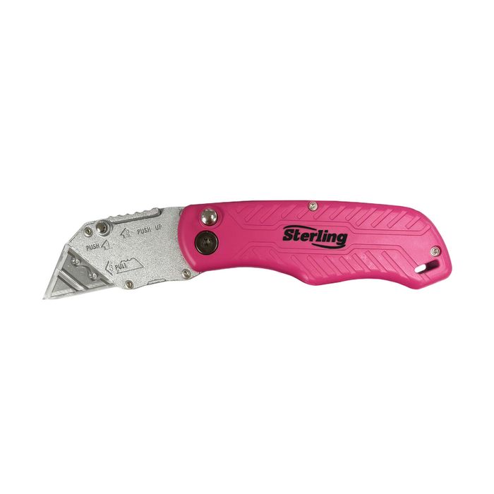 Sterling 165mm Pink Folding Utility Knife