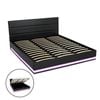 Artiss Bed Frame King Size LED Gas Lift Black LUMI