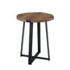 Criterion 450mm Dark Oak Side Table with Black Frame