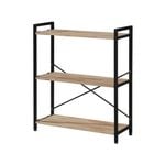 Axel Modular Main Shelving Unit | Black Steel & Natural Hardwood | Short (1005 X 850mm)