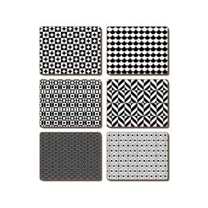 Cinnamon Cork Backed Coasters Set of 6 Mono