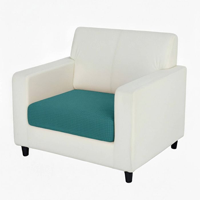 Anyhouz Sofa Cover Teal Blue Polyester Thick Stretchable Cushion For Living Room 1pc Back Cushion