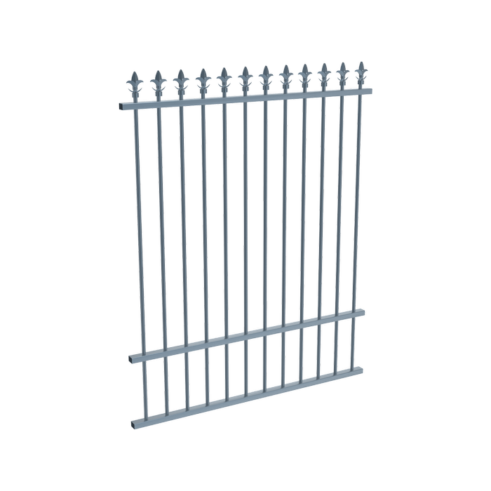 ProtectorAl 350 - 1200 x 1500mm Deep Ocean Aluminium Pool Fence Panel Spear Top With Mid Rail