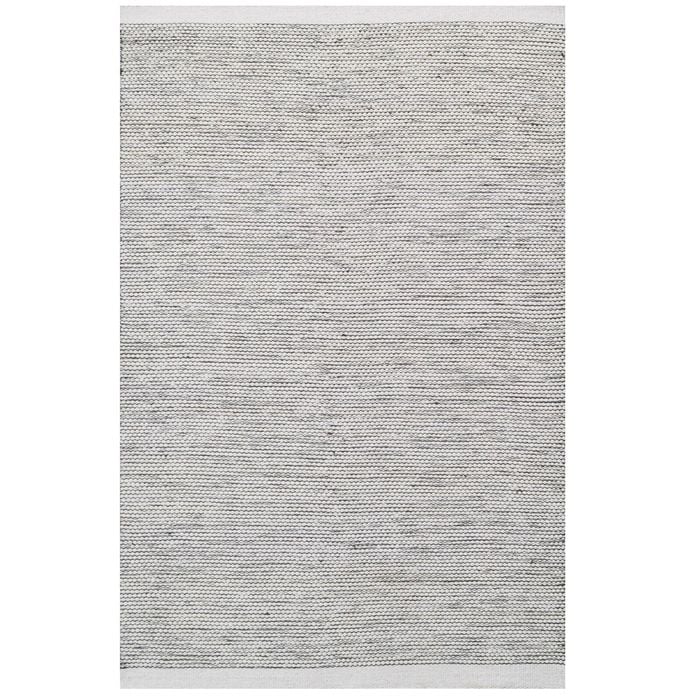 Handwoven Boondi Wool Rug-Ivory/Grey-110x160cm