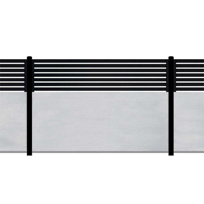 Slenderline 2400 x 1800mm Modular Fencing Bay Kit including Slats