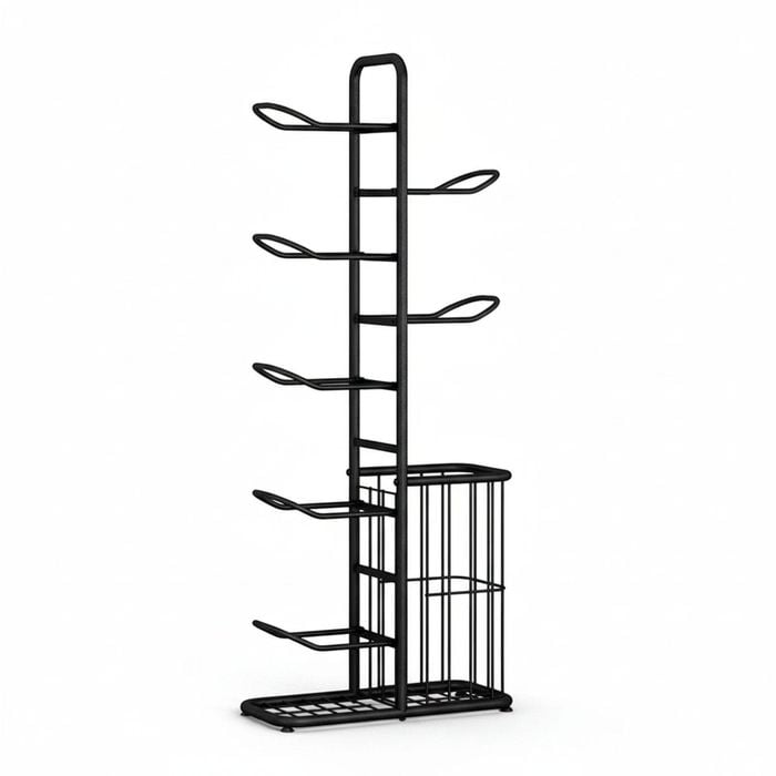 Sports Equipment Storage Organizer with Ball Gear Rack for Tennis, Basketball, Baseball, Football