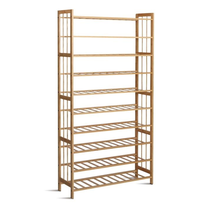 Artiss Shoe Rack Bamboo 10-tier Pine