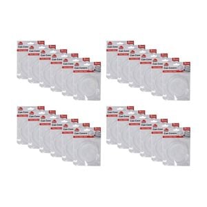 24x 3pc Culinary Kitchen Plastic Multi Sized Can Covers 7.5/8.5/10cm Clear