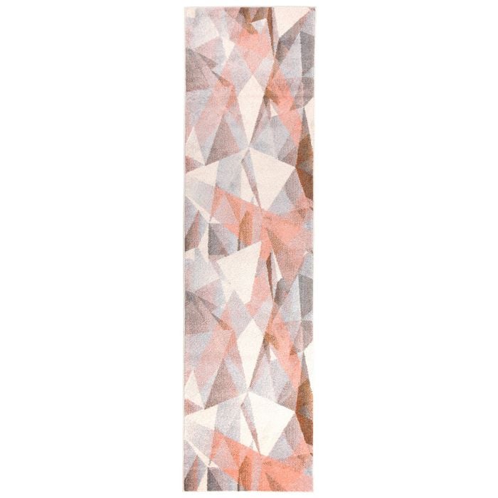 The Rug Connection Aspect 425 Salmon 400x80cm - Large Runner Pet Friendly Indoor Rug