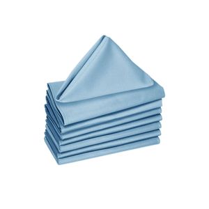 Hoydu Set of 8 Cotton OR Poly Cotton Napkins Sky Blue 40 x 40 cm
