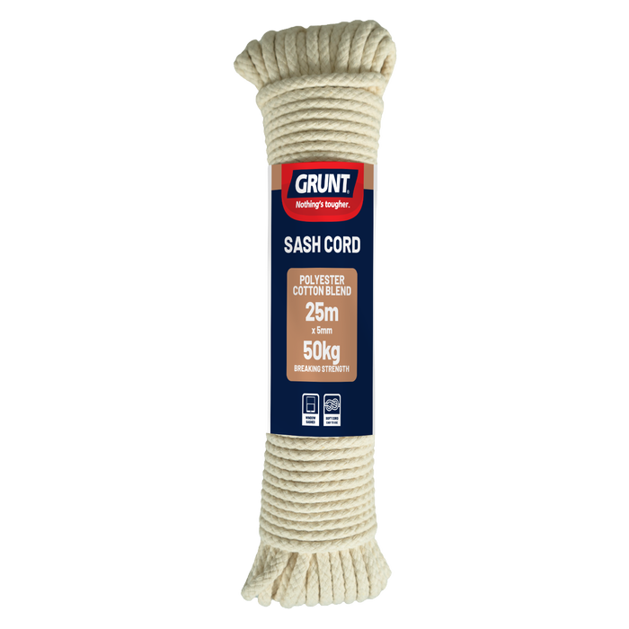GRUNT 5mm x 25m Polyester Cotton Sash Cord 