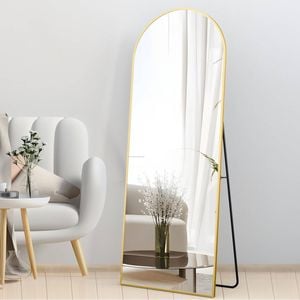 Oakory 162x53cm Arched Full Length Mirror Full Body Gold