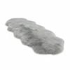 Soft Faux Sheepskin Fur Rug for Bedroom and Living Room - 2 x 5 Feet, Grey