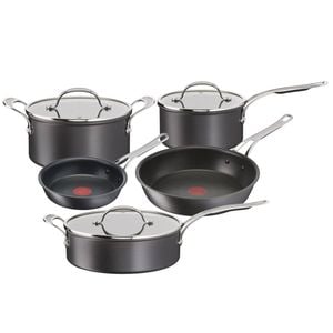 Jamie Oliver Tefal Cooks Classic 5 Piece Induction Hard Anodised Cookware Set