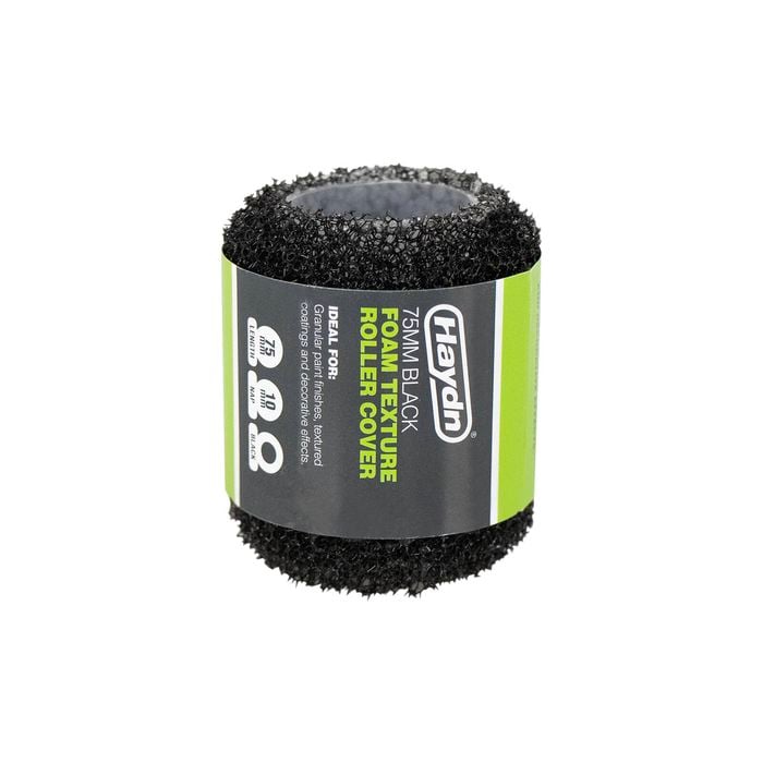 Haydn 75mm Black Foam Texture Roller Cover