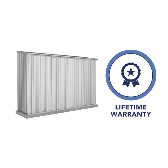 Absco Sheds 3.0 x 0.78 x 1.95m Zinc Ezislider Double Sliding Door ...