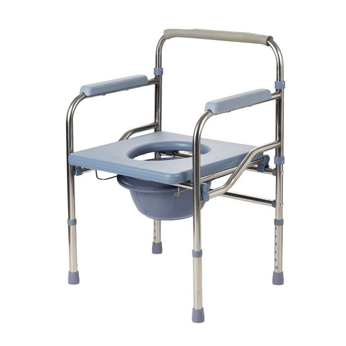 Livingstone Bedside Commode Chair Adjustable Height 120kg Capacity Medical Toilet Chair