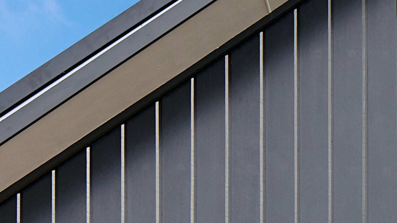 black outdoor wall cladding on a house