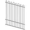 ProtectorAl 350 - 1200 x 1500mm Palladium Silver Raked Up to 15º Loop And Spear Top Pool Fence Panel
