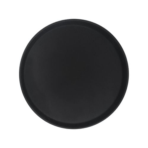 Argon Tableware Non Slip Round Black Serving Tray For Food And Drinks ...