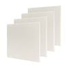 4x Fibreglass Acoustic Room Treatment Sound Panels 600x600x25mm 1.4sqm White