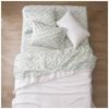 Renee Taylor 250TC Red Gum Patterned Cotton Sheet Set Green Leaves King Single