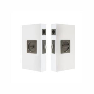 Windsor Graphite Nickel Square Privacy Cavity Suite
