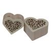 Boyle Wooden Heart Boxes - Set of 2