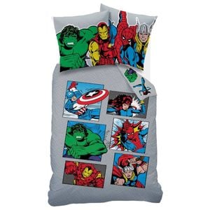 Marvel Avengers Comics Cotton Quilt Cover Set - Single Bed Size
