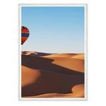 Galrie Stunning Hot Air Balloon Art Print Over Desert Landscape, White Frame, 50 x 70cm (20 x 28inch)