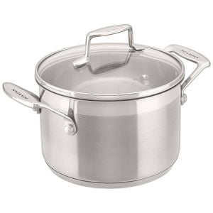 Scanpan Impact 2.5L Stainless Steel Casserole w/ Glass Lid Induction Pot Silver