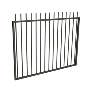 ProtectorAl 1201 - 1500 x 1200mm Woodland Grey Aluminium Garden Gate Picket Top
