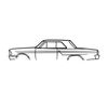 Ignite Laser Ford Fairlane Silhouette Metal Wall Art Rustic Metal 47inch/120cm