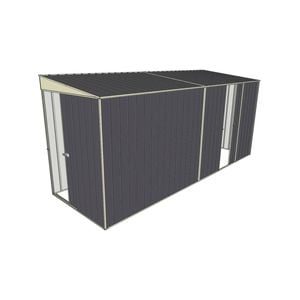Build-a-Shed 1.5 x 4.5 x 2m Single Sliding Side Door Skillion Shed - Grey