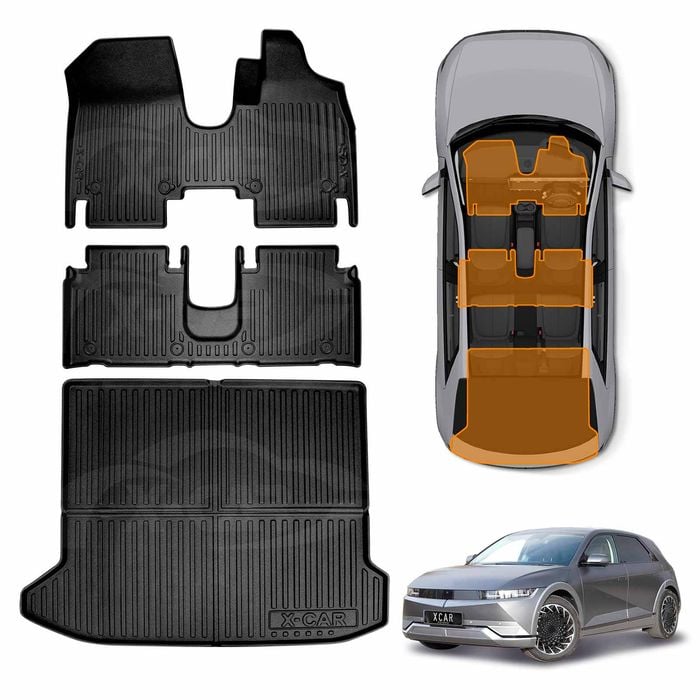 3D Floor Mats Boot Liner for Hyundai IONIQ 5 IONIQ5 2021-Onwards Heavy Duty Cargo Trunk Luggage Tray