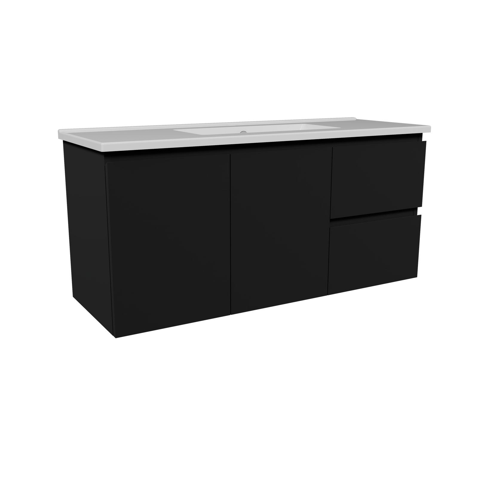 Timberline 1000mm Black Satin Florida Ensuite Wallhung Vanity